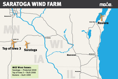 MGE plans $107 million wind farm in northeast Iowa
