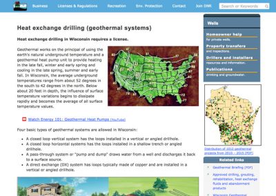 Wisconsin Department of Natural Resources Geothermal