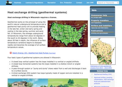 Wisconsin Department of Natural Resources Geothermal