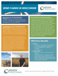 wind farms in wisconsin